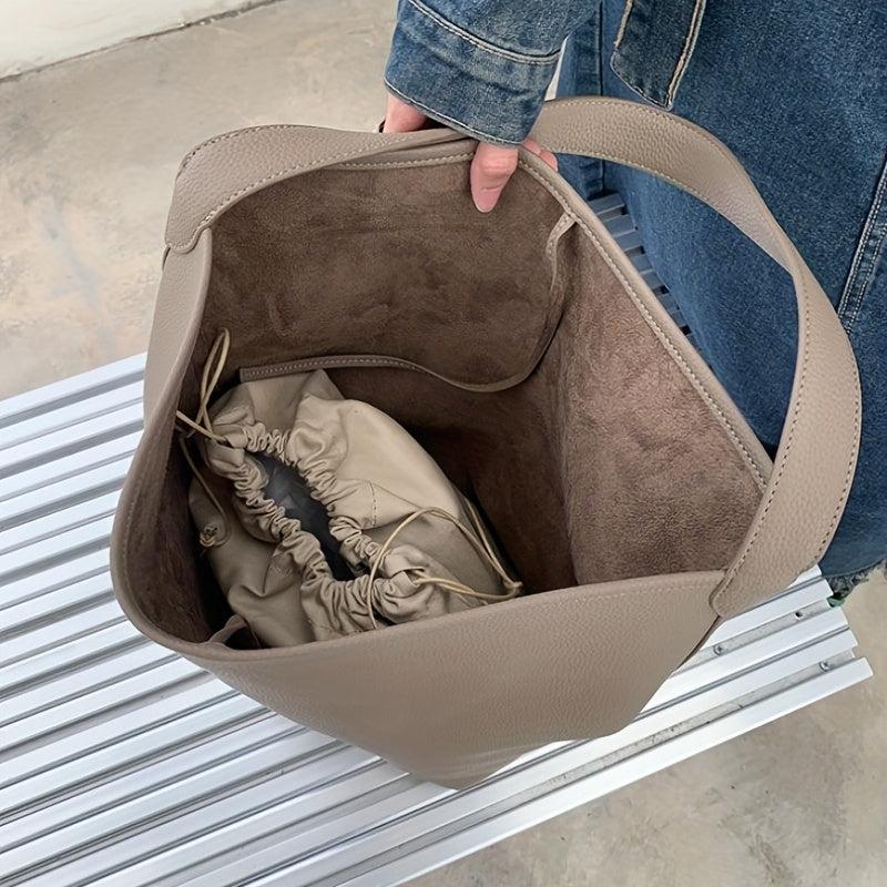 Casual Minimalist Crescent Shoulder Bag Solid Crossbody Bag