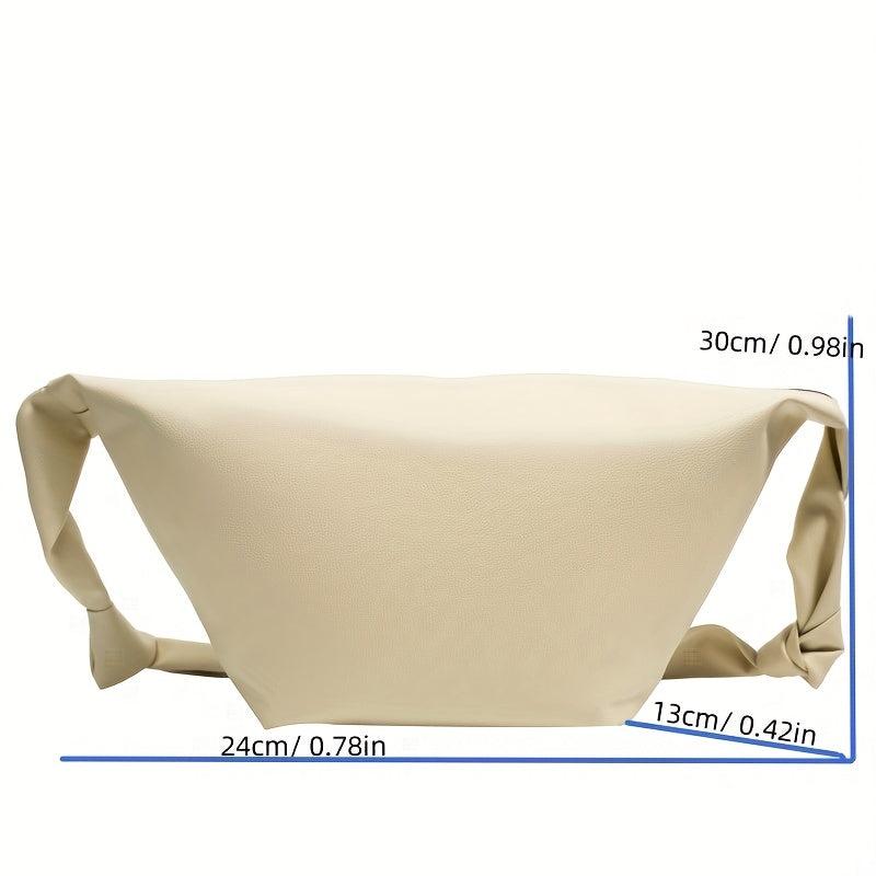 Casual Minimalist Crescent Shoulder Bag Solid Crossbody Bag