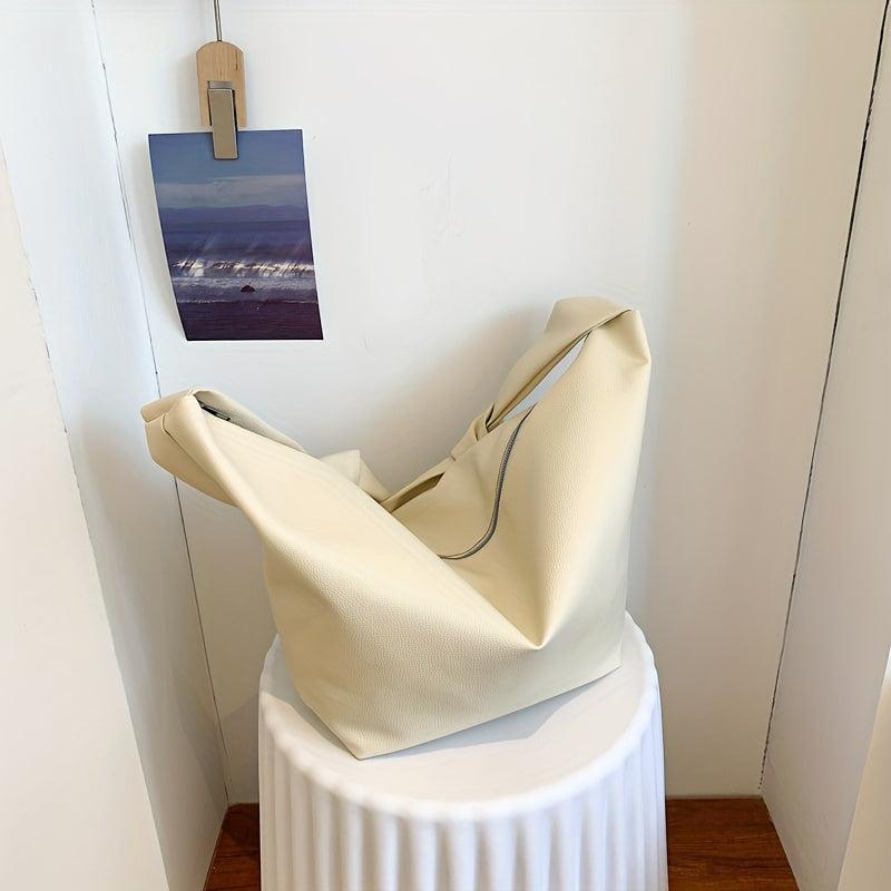 Casual Minimalist Crescent Shoulder Bag Solid Crossbody Bag