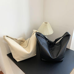 Casual Minimalist Crescent Shoulder Bag Solid Crossbody Bag