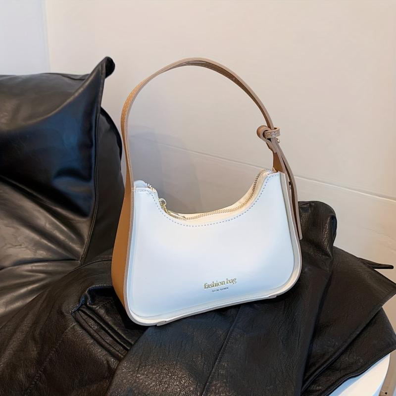 Vintage Crescent Shoulder Bag Retro PU Leather Hobo Bag Women's Casual Handbag
