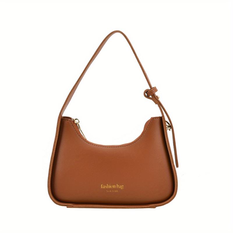 Vintage Crescent Shoulder Bag Retro PU Leather Hobo Bag Women's Casual Handbag
