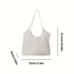 Minimalist Mesh Shoulder Bag Solid Large Capacity Handbag