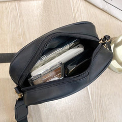 Quilted Square Crossbody Bag Wide Strap Purse Shoulder Bag