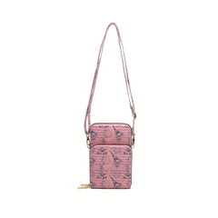 Tower Pattern Crossbody Bag Zipper Phone Bag Lightweight Purse