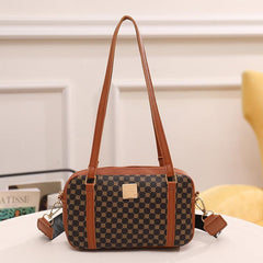 Vintage Geometric Pattern Shoulder Bag for Work