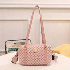 Vintage Geometric Pattern Shoulder Bag for Work