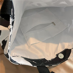 Panda Print Tote Bag Cartoon Canvas Shoulder Bag