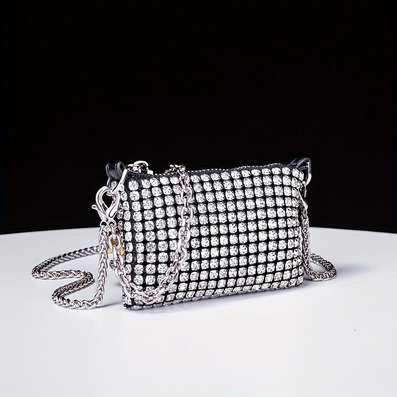 Glitter Rhinestone Evening Bag Dinner Clutch Purse for Party
