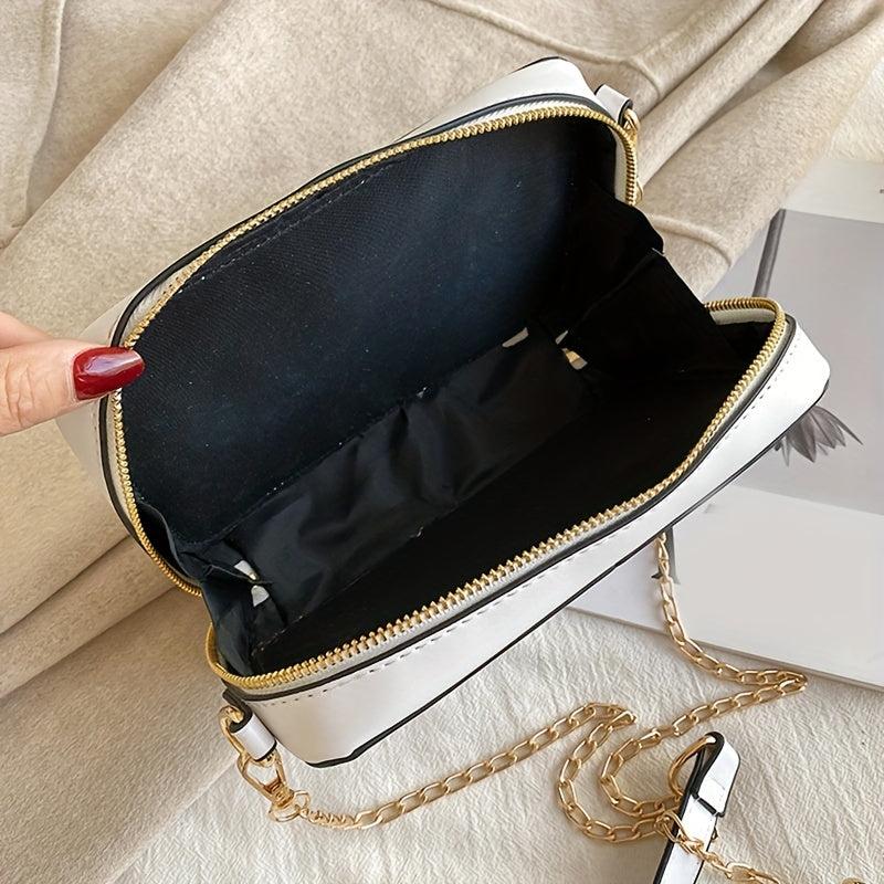 Audio Tape Shaped Zipper Shoulder Bag Crossbody Bag