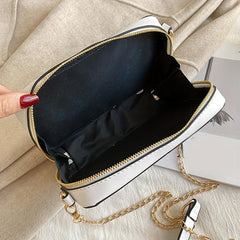 Audio Tape Shaped Zipper Shoulder Bag Crossbody Bag