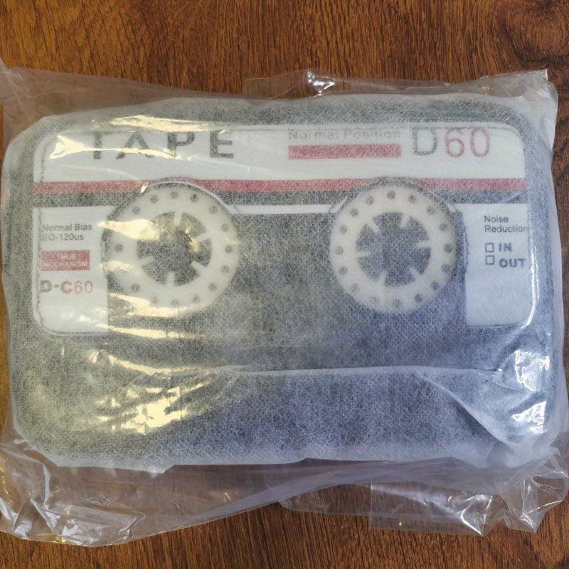 Audio Tape Shaped Zipper Shoulder Bag Crossbody Bag