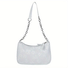 Flower Pattern Canvas Shoulder Bag Women's Crossbody Bag