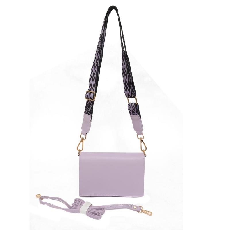 Solid Shoulder Bag Crossbody Bag Geometric Pattern Strap