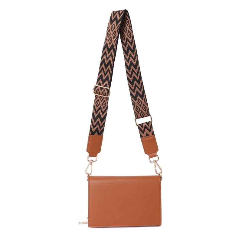 Solid Shoulder Bag Crossbody Bag Geometric Pattern Strap