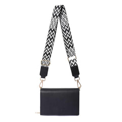 Solid Shoulder Bag Crossbody Bag Geometric Pattern Strap