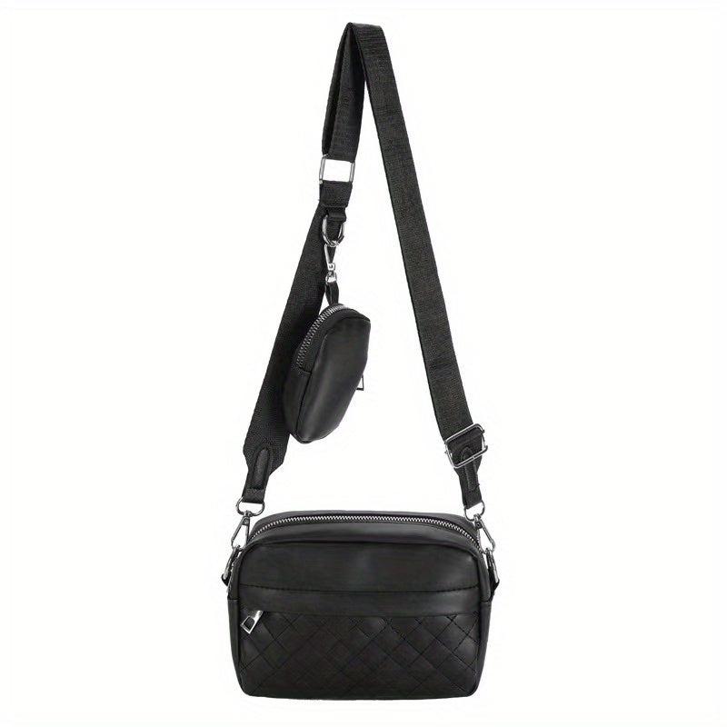 Argyle Quilted Crossbody Bag Small Square Mobile Phone Bag Women's Shoulder Bag