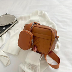 Argyle Quilted Crossbody Bag Small Square Mobile Phone Bag Women's Shoulder Bag