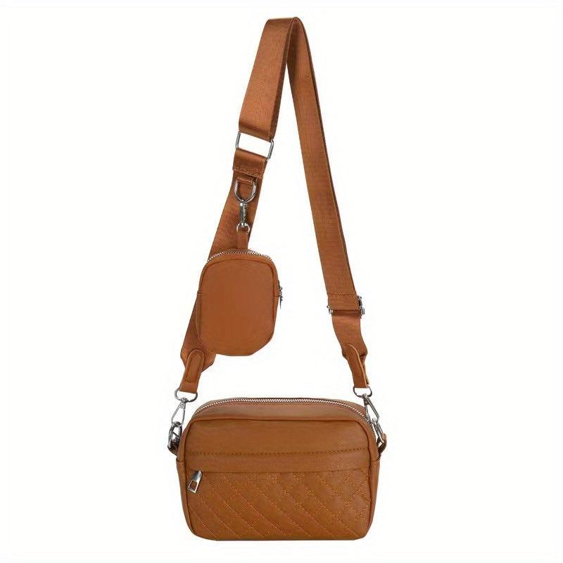 Argyle Quilted Crossbody Bag Small Square Mobile Phone Bag Women's Shoulder Bag