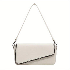 Retro Style Beaded Shoulder Bag with Square Handbag Purse