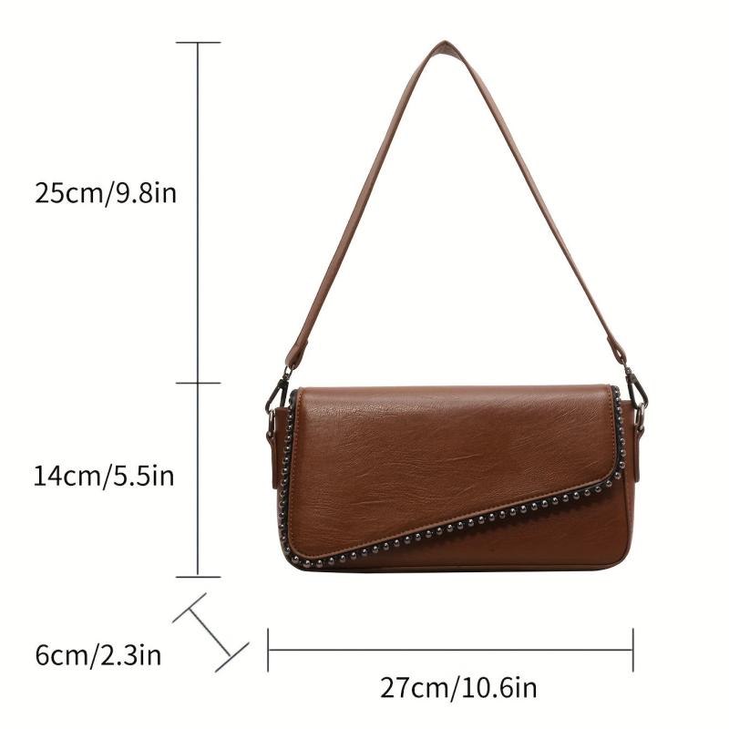 Retro Style Beaded Shoulder Bag with Square Handbag Purse