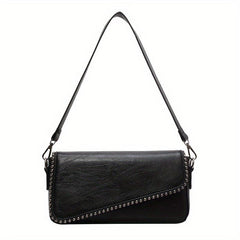 Retro Style Beaded Shoulder Bag with Square Handbag Purse