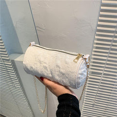 Floral Embroidery Shoulder Bag Mini Chain Crossbody Bag
