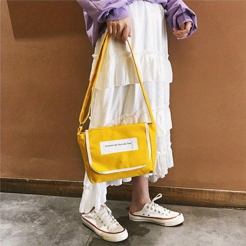 Casual Colorblock Messenger Shoulder Bag All Match Flap Crossbody Bag