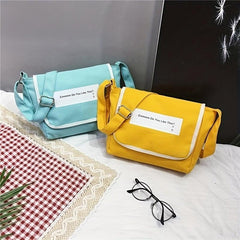 Casual Colorblock Messenger Shoulder Bag All Match Flap Crossbody Bag