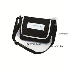 Casual Colorblock Messenger Shoulder Bag All Match Flap Crossbody Bag