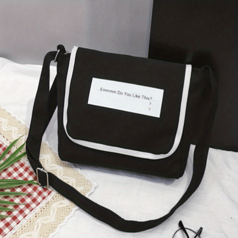 Casual Colorblock Messenger Shoulder Bag All Match Flap Crossbody Bag