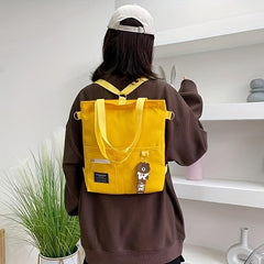 Canvas Shoulder Bag Portable Top Handle Square Handbag