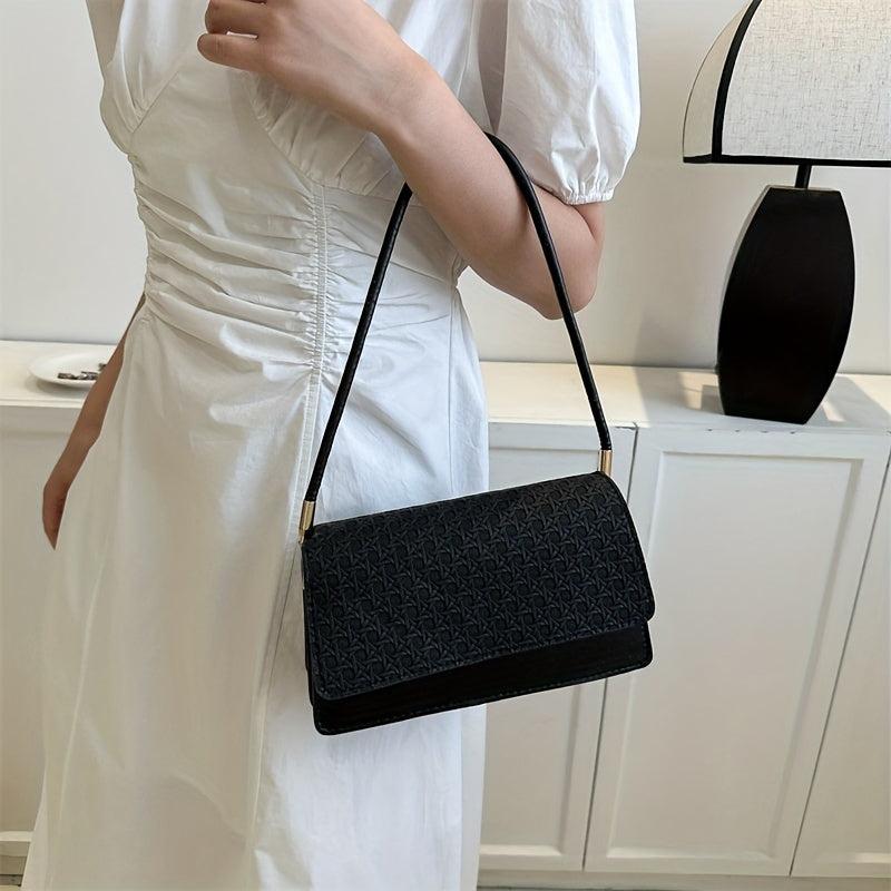 Minimalist Geometric Pattern Shoulder Bag