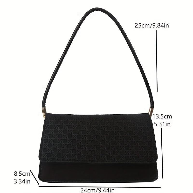 Minimalist Geometric Pattern Shoulder Bag