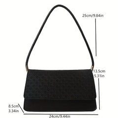 Minimalist Geometric Pattern Shoulder Bag