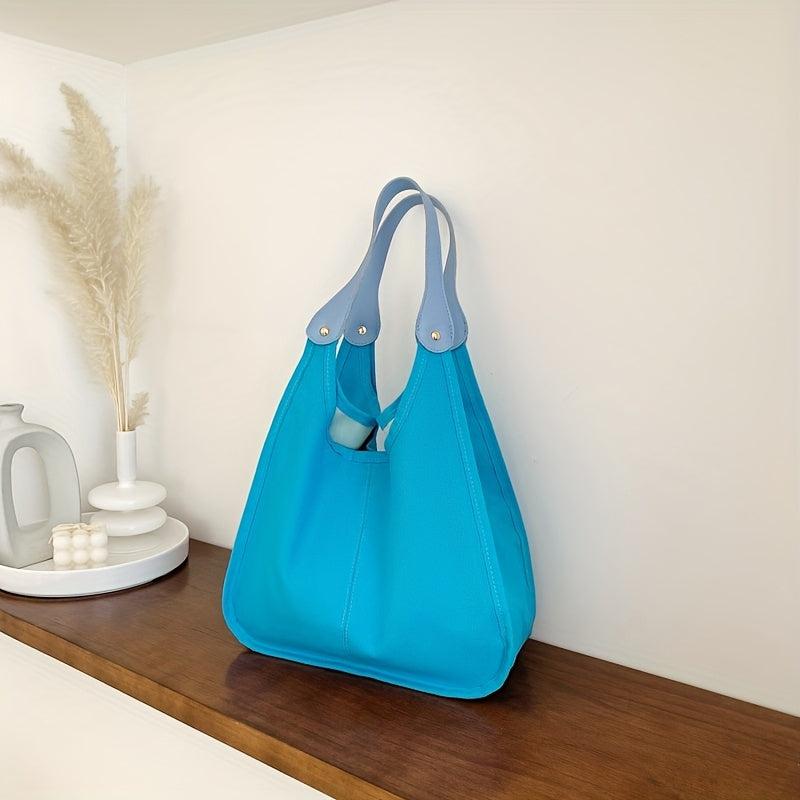 Colorblock Shoulder Bag Large Capacity Hobo Shoulder Bag All Match