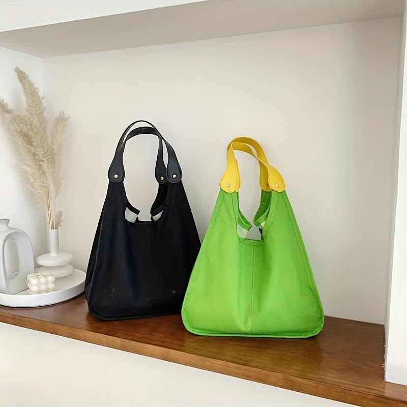 Colorblock Shoulder Bag Large Capacity Hobo Shoulder Bag All Match