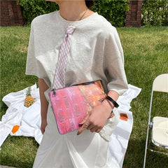 Vintage Women Face Pattern Clutch Bag Zipper Classic Coin Purse