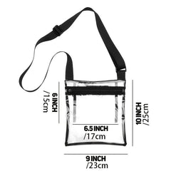 Clear Crossbody Bag PVC Zipper Shoulder Bag Stadium Approved