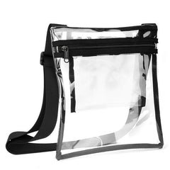 Clear Crossbody Bag PVC Zipper Shoulder Bag Stadium Approved