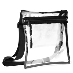 Clear Crossbody Bag PVC Zipper Shoulder Bag Stadium Approved