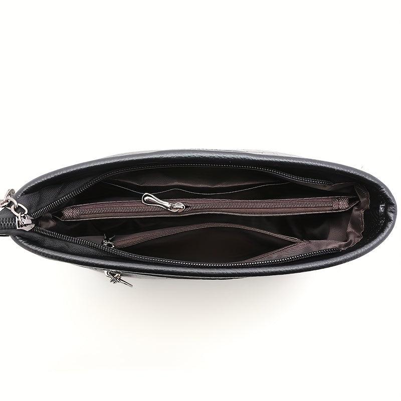 Retro Crocodile Pattern Bucket Bag Women's Crossbody Bag