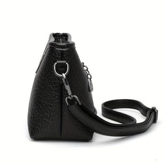 Retro Crocodile Pattern Bucket Bag Women's Crossbody Bag