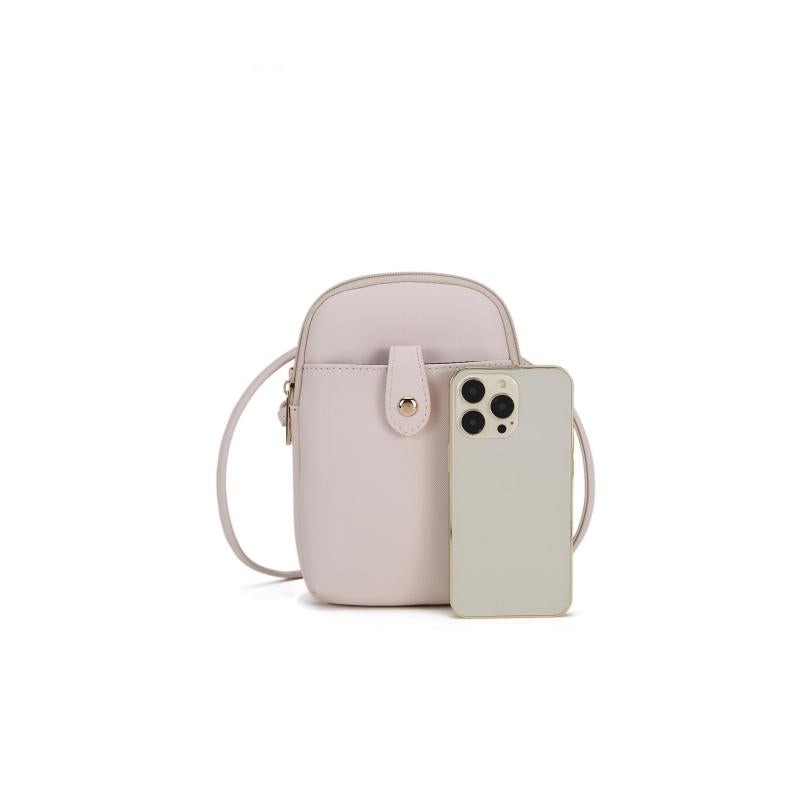 Solid Shoulder Bag Casual All Match Zipper Coin Purse Portable