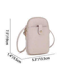 Solid Shoulder Bag Casual All Match Zipper Coin Purse Portable