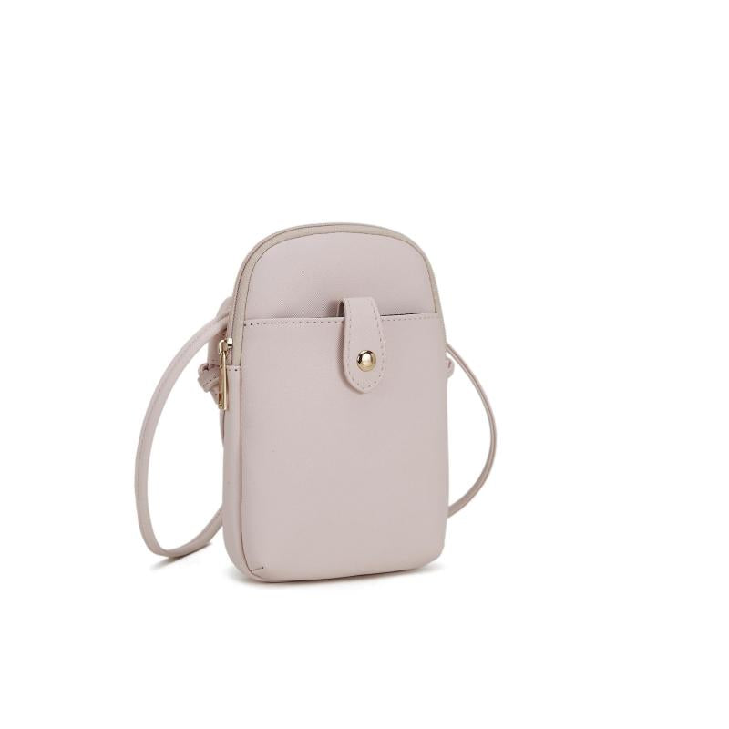 Solid Shoulder Bag Casual All Match Zipper Coin Purse Portable