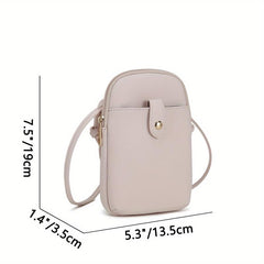 Solid Shoulder Bag Casual All Match Zipper Coin Purse Portable