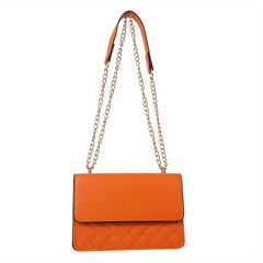 Solid Shoulder Bag Quilted Square Purse For Women