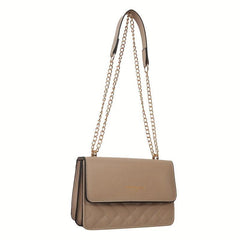 Solid Shoulder Bag Quilted Square Purse For Women