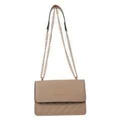 Solid Shoulder Bag Quilted Square Purse For Women